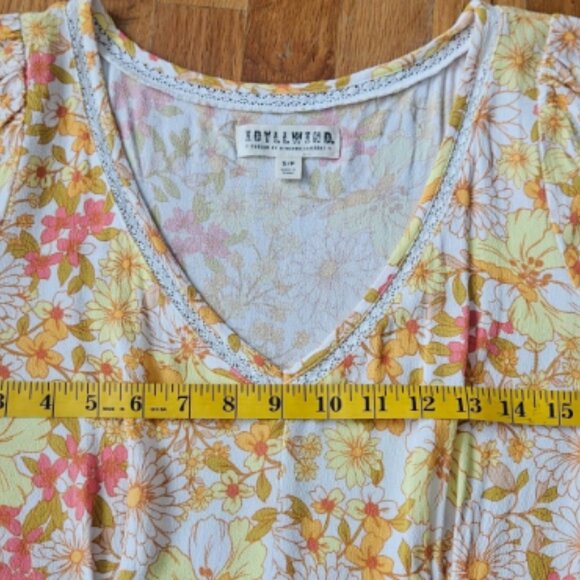 IDYLLWIND Sundress Small Butter Yellow Spring Floral - Picture 6 of 9